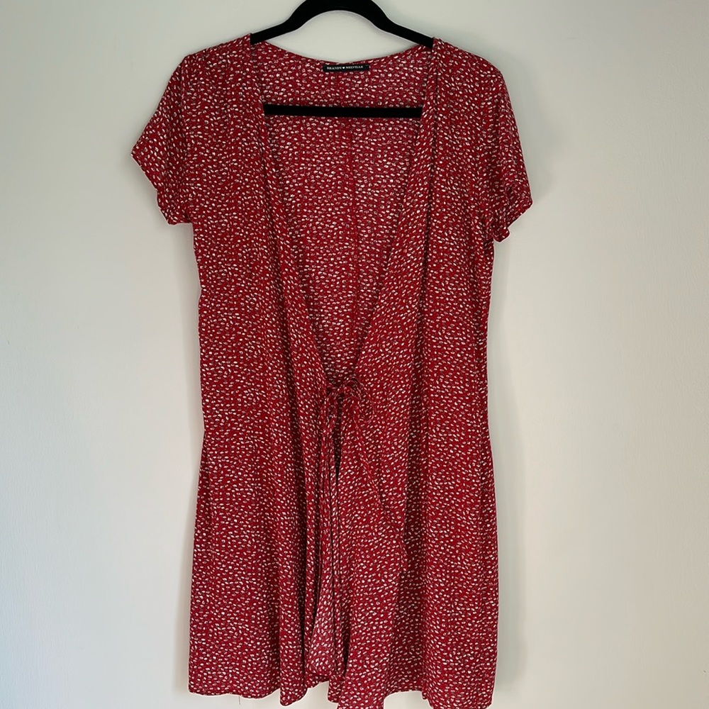 red wrap brandy melville dress
